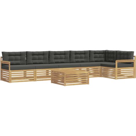 Outdoor Sofa Set with Cushion 7 pcs White and Anthracite vidaXL (1/5)