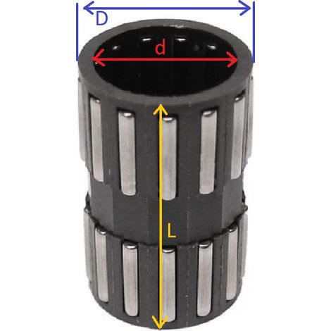 Jaula de rodillos para motosierras UNIVERSAL interior Ø  12,9 mm exterior Ø  15,5 mm L=23,6 mm