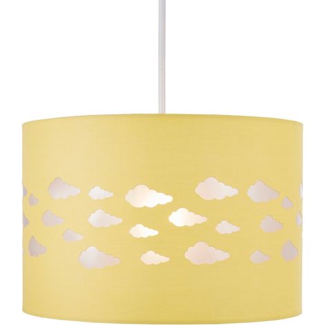 Litecraft Glow Light Shade 30cm Easy Fit Clouds Lampshade - Ochre (1/5)
