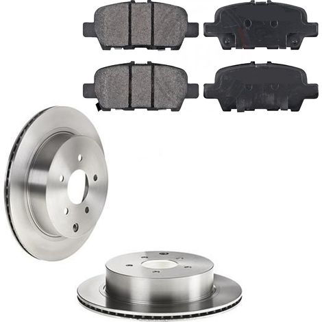 KIT FRENI POSTERIORI compatibile con INFINITI EX - DISCHI + PASTIGLIE OEM: P56087 / 17698 /SOSTITUZIONE DIRETTA/BASSA POLVERE/SILENZIOSO (1/5)