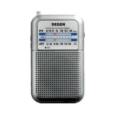 Mini radio portable DE-333 FM/AM – Excellente réception avec antenne rétractable – 65g, 5.4x9.1x2cm – Prise casque jack 3,5mm (1/5)