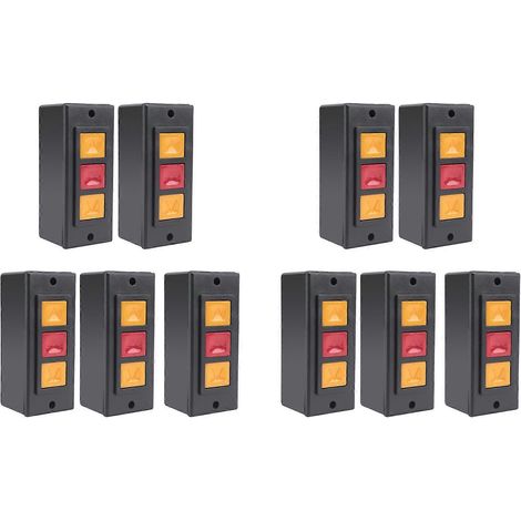 10X Ouvre-porte de garage, boîtier de verrouillage pour interrupteur à rouleau de porte électrique, interrupteur à bouton dissimulé en surface C (1/5)