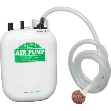 Hochleistungsfähige, wasserfeste, batteriebetriebene Luftpumpe für Angler und Aquarien. (1/5)