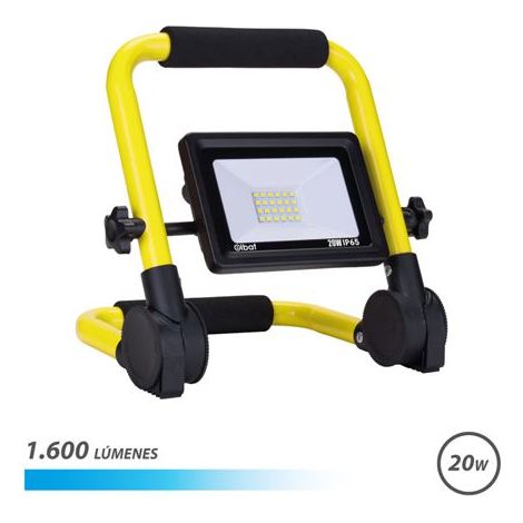 Foco LED con Soporte Plegable 20W - 6500K Luz Fria
Características:
-Potencia: 20W 
 1.600 Lumens
-Soporte de alta calidad completamente plegable.
-Ca