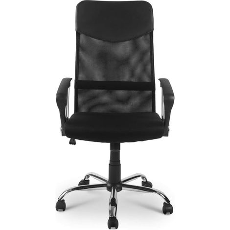 Swivel mesh office chair with armrests, adjustable height and tilt (1/5)