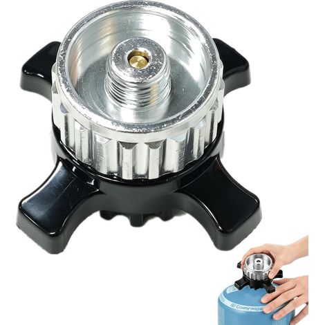 Adaptateur de cartouche de gaz compatible avec CV Easy Clic vers valve à vis EN417, adaptateur de gaz en laiton et alliage métallique, connexion hermétique pour réchaud de camping