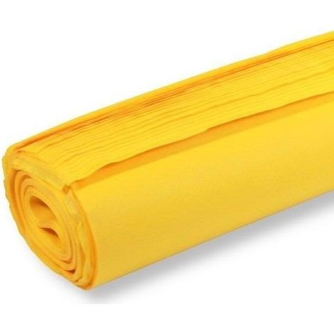 Papel de seda liso de color amarillo, 50x70 cm, 30 hojas.