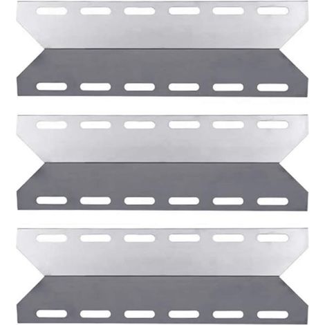 92341 44CM BBQ Diffuseur de Chaleur pour Nexgrill, Char-Broil, CosmoGrill avec Autres Modèles Flamme Gril, Acier Inoxydable Plaque Chauffante Pièces de Rechange, Paquet 3