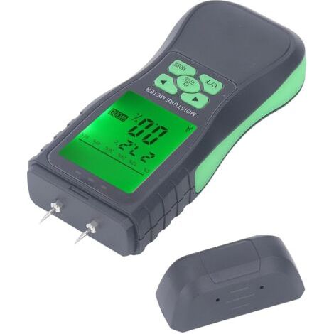 Humidimètre LCD Affichage numérique Capteur d'humidité Détecteur d'humidité Type de broche Détecteur d'humidité pour matériaux de construction en bois(Sans batterie) (1/5)