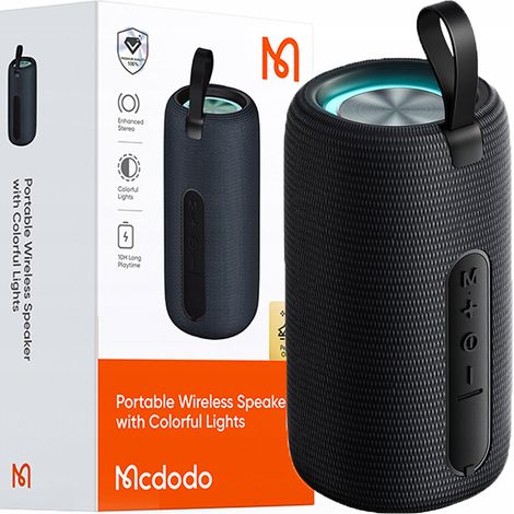 Mcdodo Bluetooth-Lautsprecher, tragbar, klein, 10 Std., USB-C, kabellos, Grau (1/5)