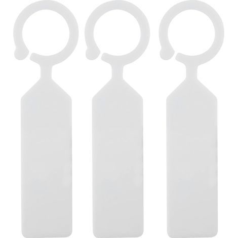 100 Pcs (Blanc) Plastique Étiquettes de Plantes Suspendues 11x2.4cm Rectangle Fleur Plante Étiquette Pot Nom Piquet Étiquettes Marqueurs De Jardin pour Serre Jardin Cour (1/5)