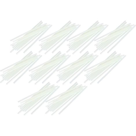100 bâtons de colle thermofusible transparents 7x200mm pour pistolet à colle, travaux manuels et réparations (1/5)