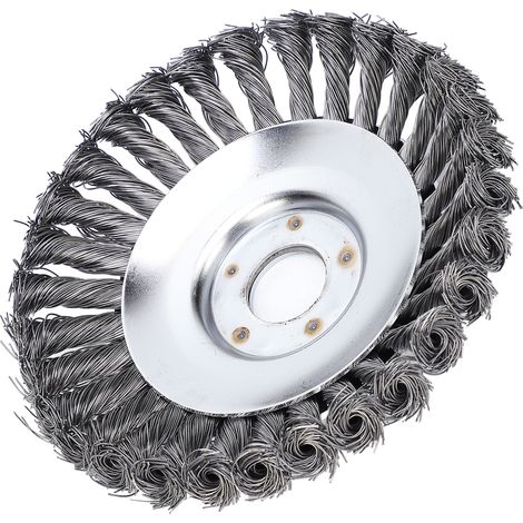 Roue de désherbage pour tondeuse à gazon, en forme de bol, en fil d'acier antirouille, accessoires pour coupe-bordures de 15 cm (6 pouces). (1/5)