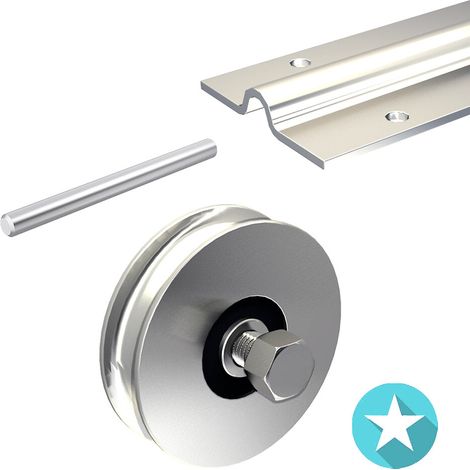 Kit coulissant Ø 12 mm - rails 4 x 1,95 m pour portail de 4 m - 400 kg