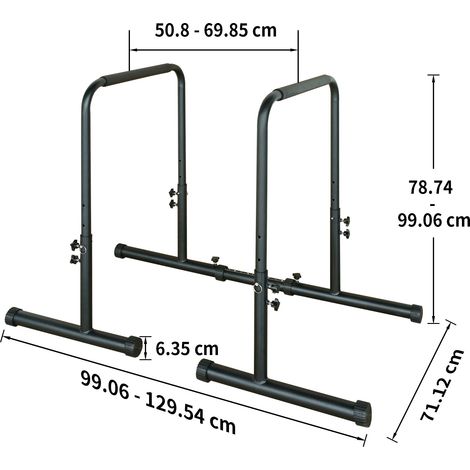 Estación de fondos ajustable, altura 78,74 a 99,06 cm, carga máx. 249 kg, negra OKMYHOME (1/5)