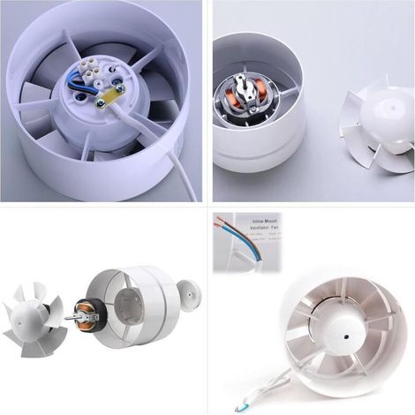 Ventilateur Extracteur d'Air 125mm - Économique 16W, Idéal pour Salle de Bain et Cuisine