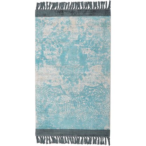 Teppich AKARSU Blau 80 x 150 cm Viskose