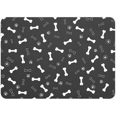 Tapis d'alimentation pour animaux - Tapis absorbant pour croquettes et eau pour chien - Séchage rapide et anti-taches - JP (1/5)