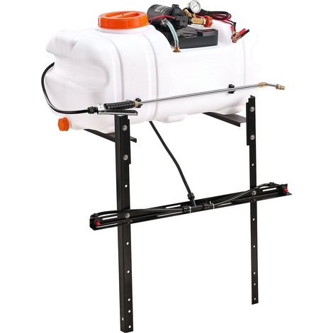ATV 60L, 15,9 Gal, mit Düsenarm, 12V Pumpe, 1,9 GPM Fördermenge, 0-72 PSI einstellbarer Druck, 20FT Schlauch, weiß. (1/5)
