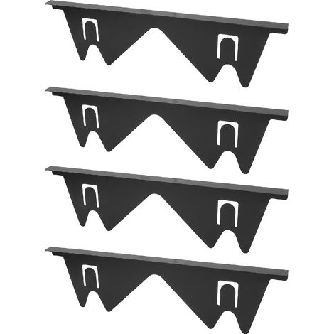 Lot de 4 raccordement contre-fente plaque cuisson acier inox 35-70cm longueur réglable cache-joint plan de travail cuisine (1/5)