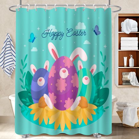Rideau de bain 180x180 imperméable rideau imperméable pour se sentir en vacances chez soi (1/5)