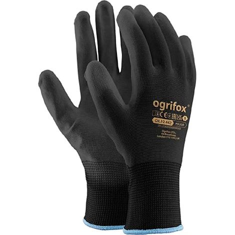 Filiyano-Gants de travail en nylon BB9 noirs, taille L, lot de 12 paires (1/3)
