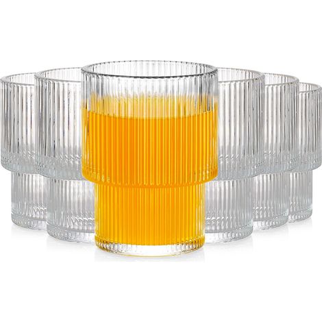 Gläser für Getränke, Wasser, Saft, Getränke, Gläserset 190 ml 6-teilig