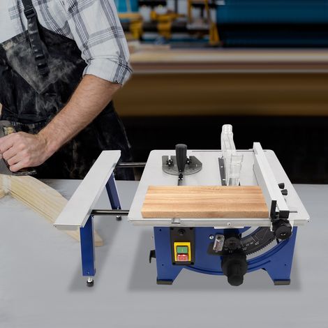 Pro Tragbare Tischsäge, 13 A, kompakte Tischsäge, 5700 U/min, 21 cm, 24T Klinge, Staubsammler, integrierter Tragegriff, leicht zu tragen, verstellbare Schnitttiefe und Winkel, für