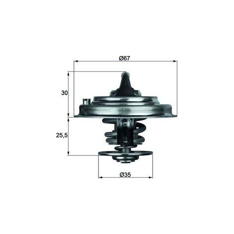 Thermostat, liquide de refroidissement MAHLE TX 30 87D AUDI 077 121 113