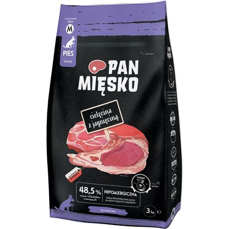 Croquettes pour chien saveur veau poêlé et agneau, format M, 3 kg