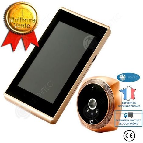 Sonnette vidéo sans fil Inn® Miroir de porte intelligent Surveillance photo et vidéo Antivol Brilvibera (1/4)