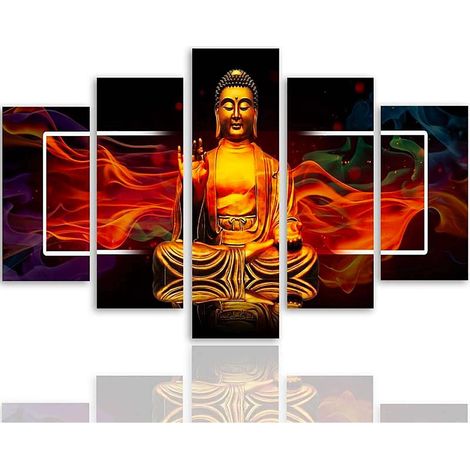 Tableau bouddha d'or 2 - 100 x 70 cm (1/5)