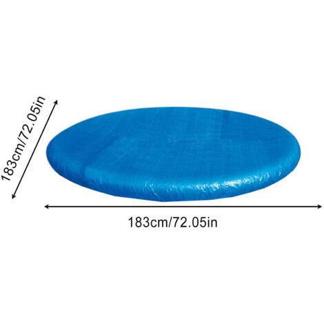 NALOOKAMIC Couverture De Spa,Bâche De Piscine Ronde,Bâche Pliable Imperméable Anti-Poussière avec Cordon pour Spa, Hiver, Extérieur, Jardin et Bord de Piscine