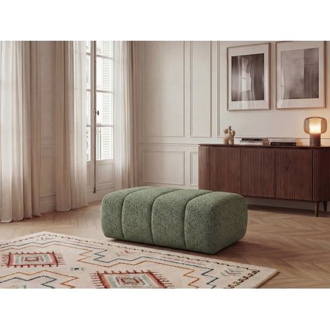 BOBOCHIC - Pouf NESTY tissu chiné Vert clair