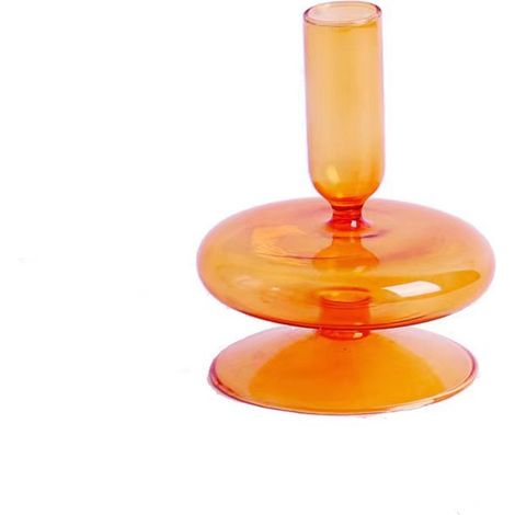 Vase de fleurs moderne élégant en verre pour centre de table, support pour bougies, jaune, 11 cm, idéal pour mariage, décoration d'intérieur et cadeaux (1/5)