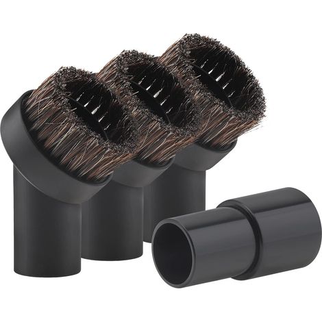 Brosse à aspirateur brosse à poussière ronde avec connecteur universel,Remplacement de brosse de 1,25 pouces avec outil adaptateur de tuyau d'aspiration de 1,25 à 1,37 pouces pour tuyau standard (1/5)