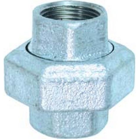 1PZ BOCCHETTONE FEMMINA FEMMINA SEDE CONICA GHISA ZINCATA - FF 1 1/4"