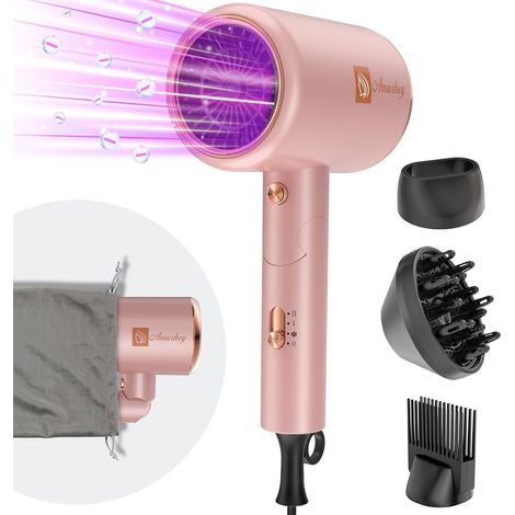 Sèche-cheveux Ionique Hair Dryer 2400W-Pochette/150000U/min/26M par seconde Léger, Haute Vitesse (1/5)