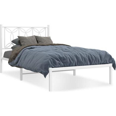 Maison Exclusive - Giroletto con Testiera Metallo Bianco 107x203 cm