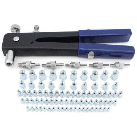 Nietwerkzeug-Set mit Gewinde, 86-teilig, inklusive Nietmuttern und Nietwerkzeug, kompatibel mit M3-, M4-, M5-, M6- und M8-Gewinden, praktischer Gewindeeinsatz für Ihr Projekt, OUYLAF (1/5)