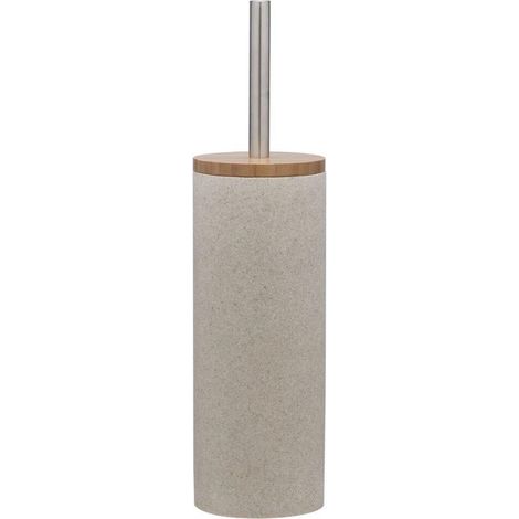 Sealskin Grace brosse WC 39x10x10cm Rond polyrésinavec bambou sable (1/5)