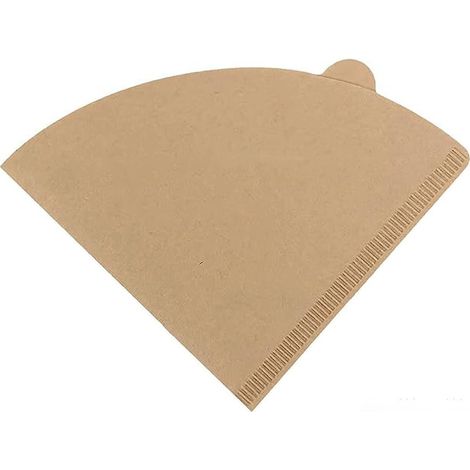 Papel de filtro cónico para café, desechable, apto para 1 o 2 tazas de café, 50 hojas marrones. (1/5)