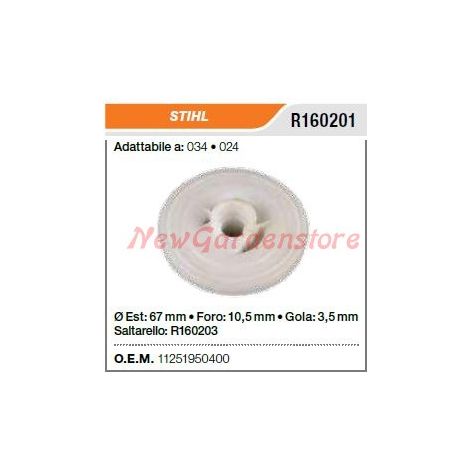 STIHL Kettensägen-Starterriemenscheibe 034 024 R160201