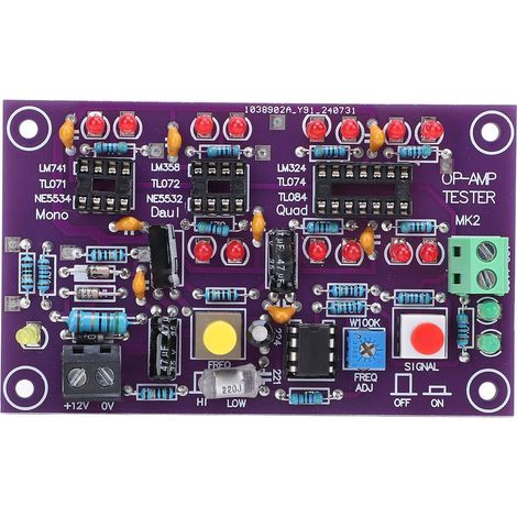Operational Amplifier Test Board, OP Amp Test Module for Single Dual Quad DC12V T2 Tester (1/5)