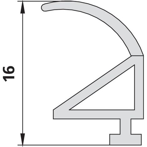 Kermi Anschlagdichtung senkrecht x1, 4220, 1967mm bis Serienhöhe 2000mm, 6002082