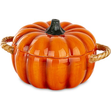 Contenitore decorativo a forma di zucca 13,5x24x18