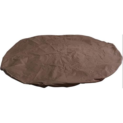 Housse Protection Spa Ronde 200cm, Bache Piscine Ronde Étanche Café (1/5)