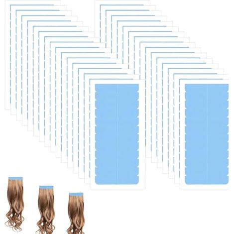 30 feuilles/360 pièces de rubans adhésifs pour cheveux, bandes double face prédécoupées pour extension de toupet, ruban de remplacement pour perruque en dentelle, outil de beauté (1/4)