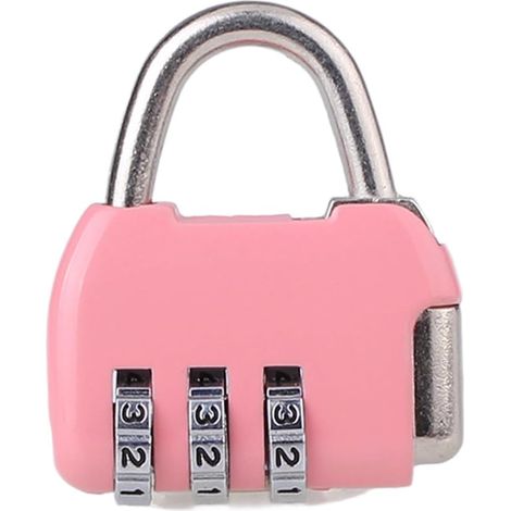 Zahlenschloss mit 4-stelliger Codierung, Gehäuse aus einer robusten Legierung (Pink) (1/5)