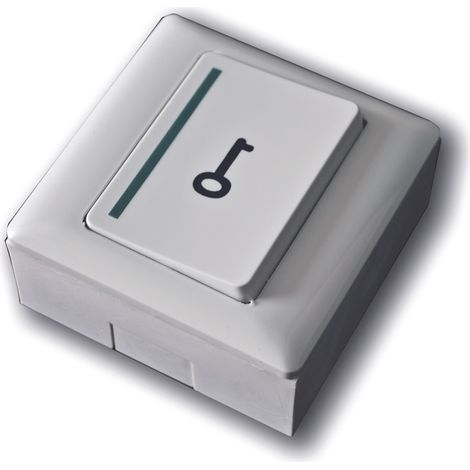 bouton poussoir - no/nf - boitier abs - saillie - avec symbole clé - acie bopo